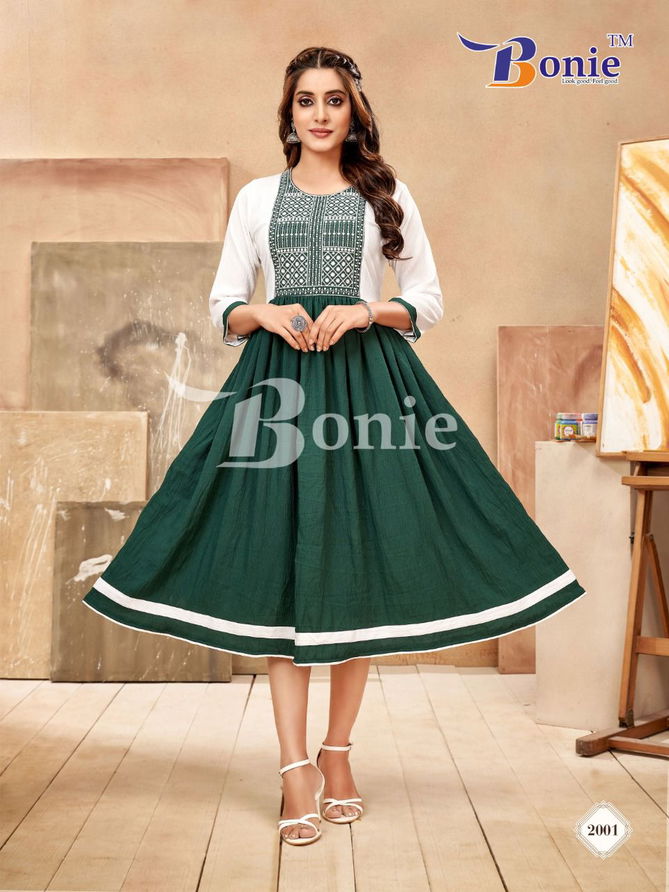 Bonie Khushi Vol 2 Fancy Designer Wholesale Anarkali Kurti Catalog
